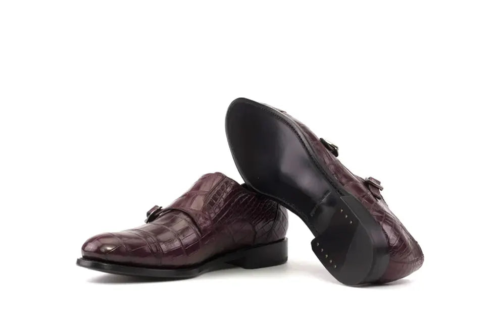 Amiri Alligator Double Monk Shoe
