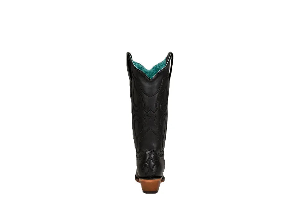 Black Leather Cowboy Boots