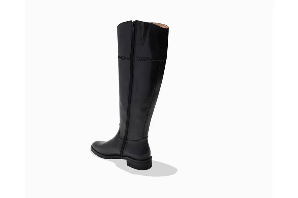 Black Leather Riding Boots