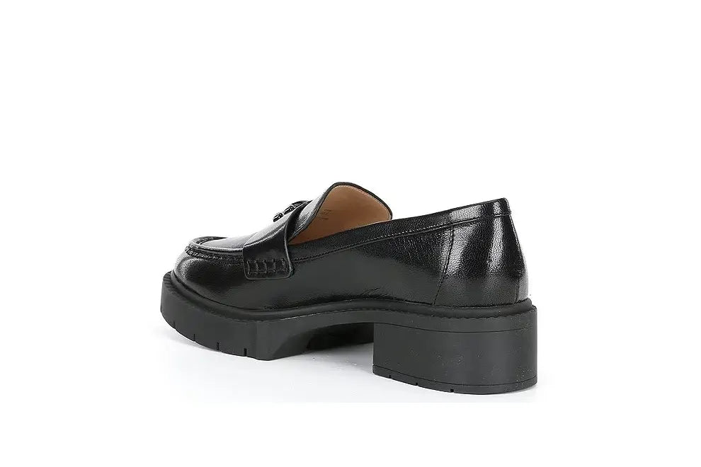 COACH Leah Leather Lug Sole Block Heel Loafers