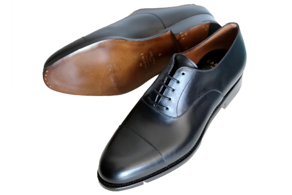 Carmina Shoemaker Black Oxford Captoe