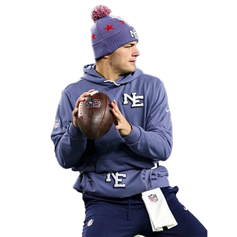 Drake Maye Patriots Rivalries Sideline Hoodie