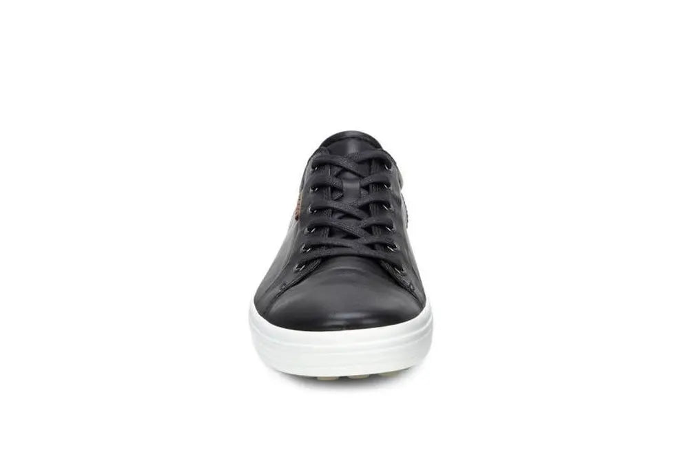 Ecco Soft 7 M Sneaker Lace Up Black Droid Leather