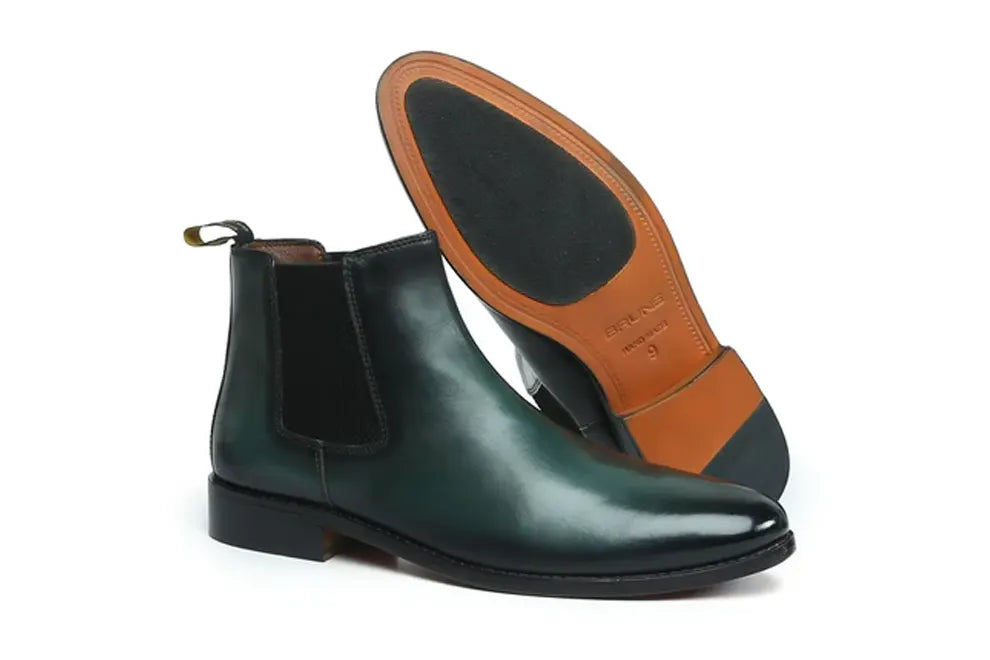 Green Leather Boots
