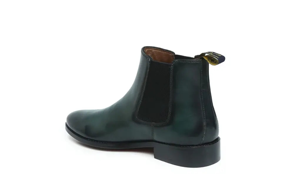Green Leather Boots