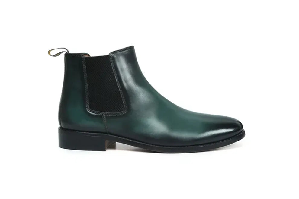Green Leather Boots
