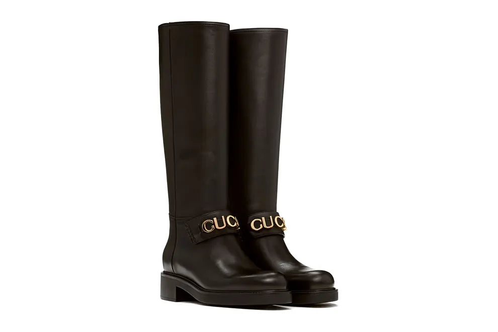 Gucci Womens Leather High Boots