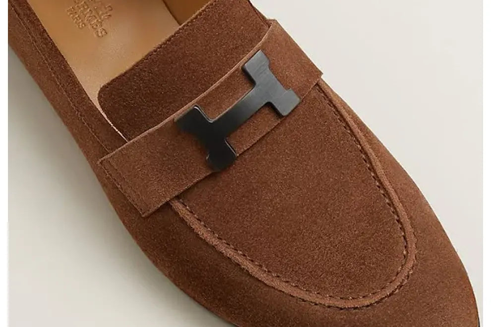 Hermès Paris Suede Loafer Men's
