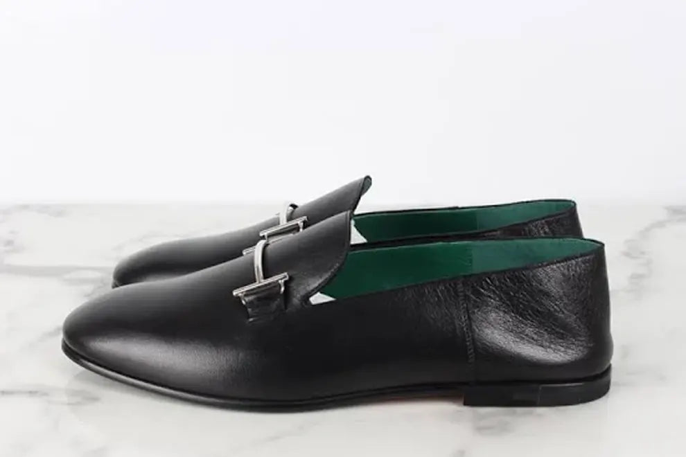 Hermes Saga Leather Loafers