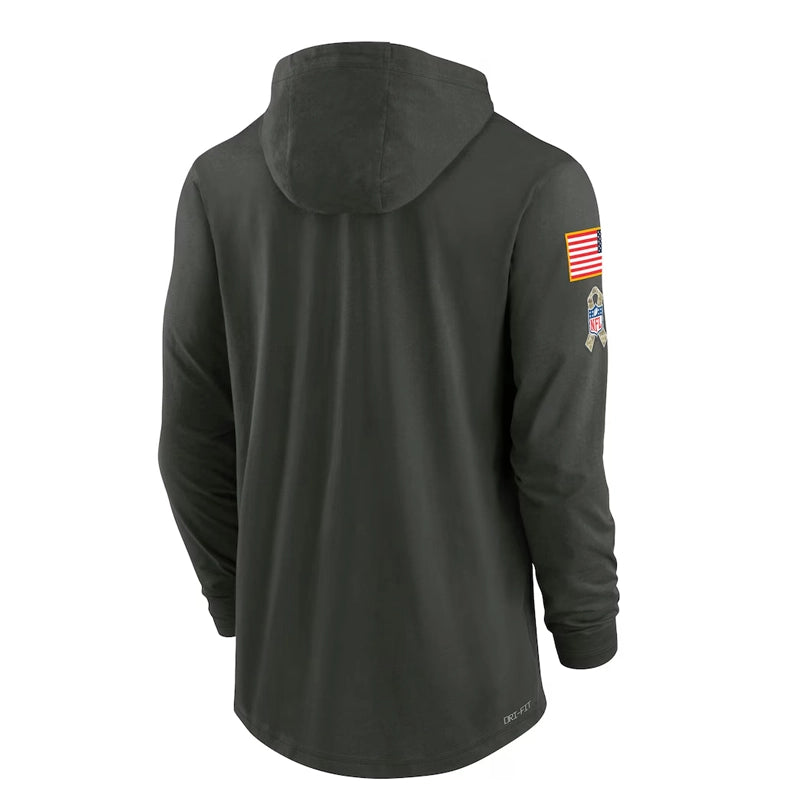 Buffalo Bills Nike Forest Green 2025 Salute to Service Sideline Dri-FIT Hoodie