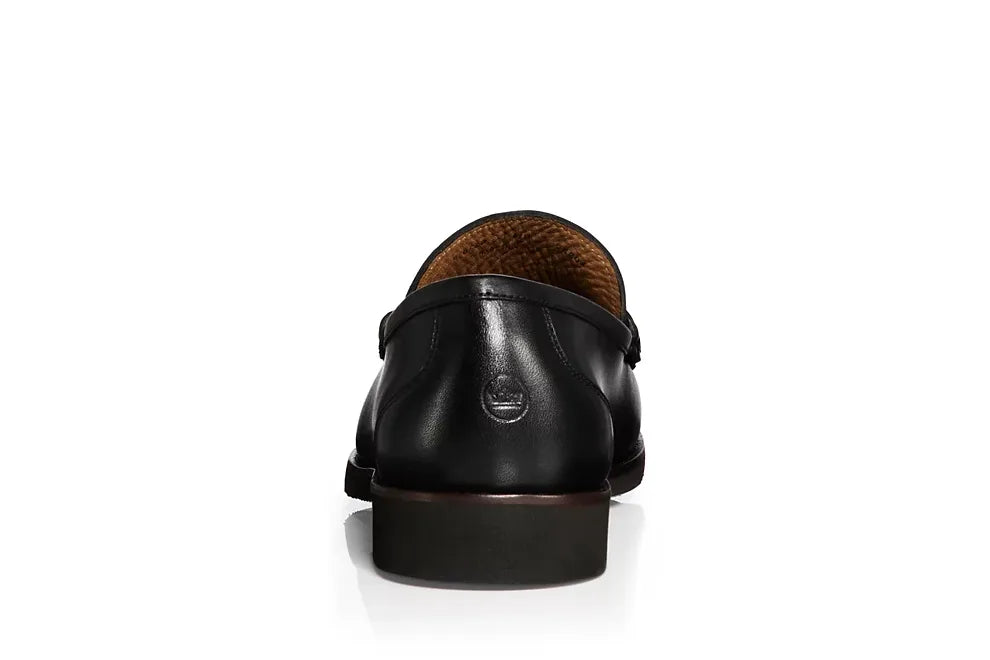 Men's Leather Bit Loafers In Black
