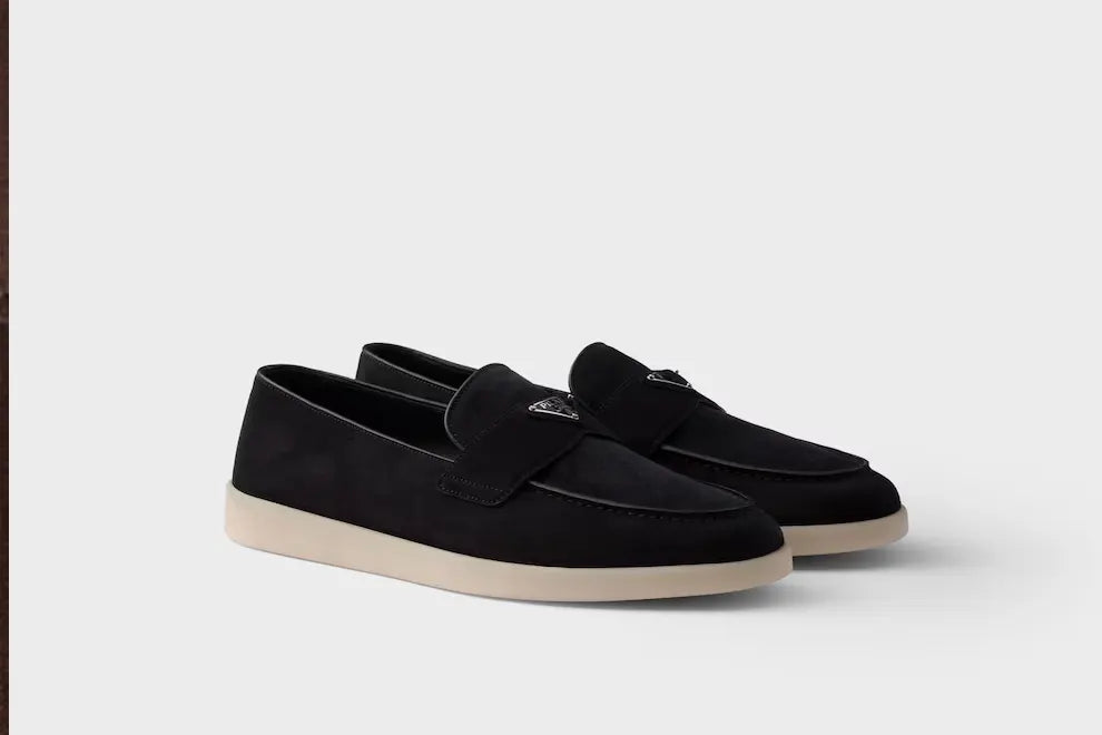 Mens Prada Suede Loafers