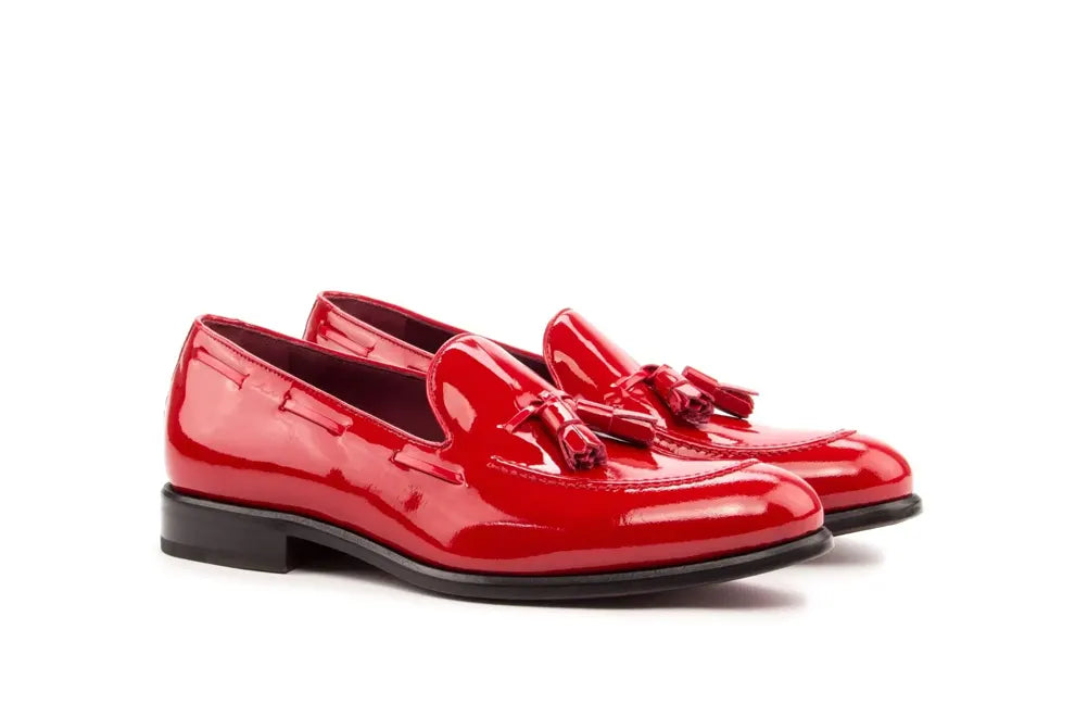 Men’s Red Patent Leather Loafers