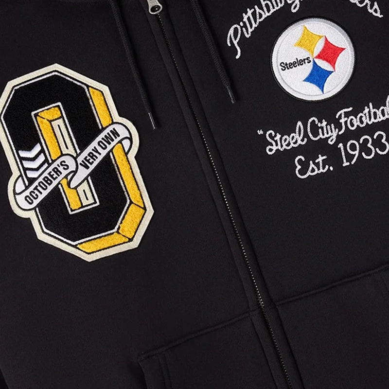 OVO 2025 Pittsburgh Steelers Waffle Lined Hoodie