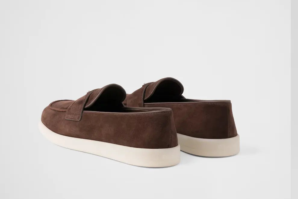 Mens Prada Suede Loafers