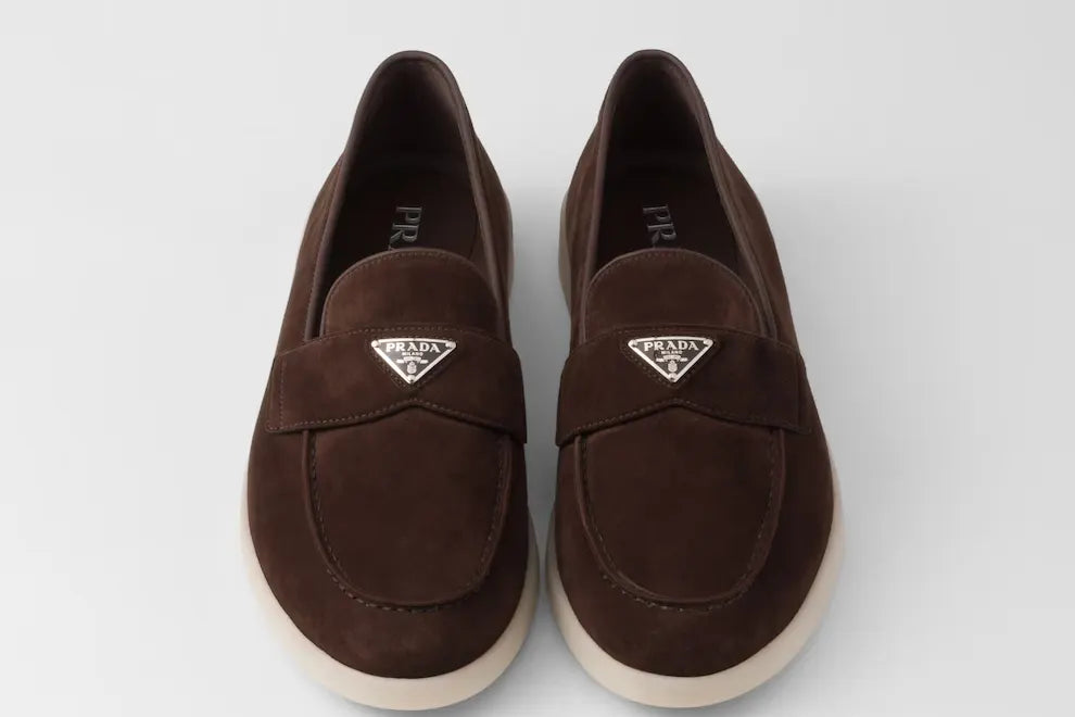 Mens Prada Suede Loafers