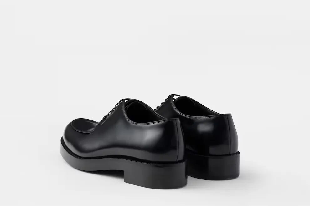 Prada Brushed Leather Derby Shoes