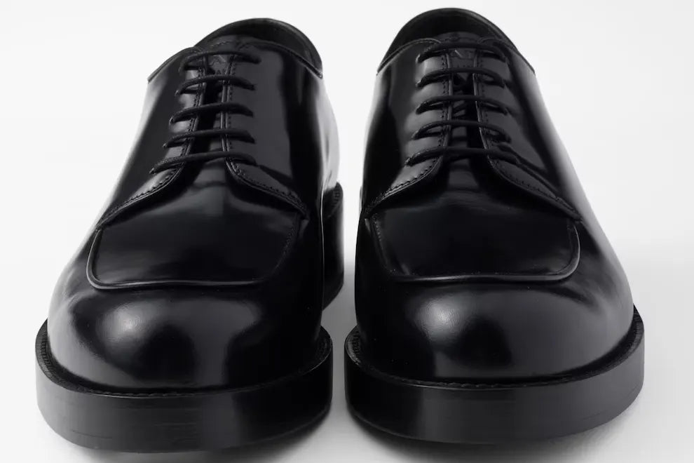 Prada Brushed Leather Derby Shoes