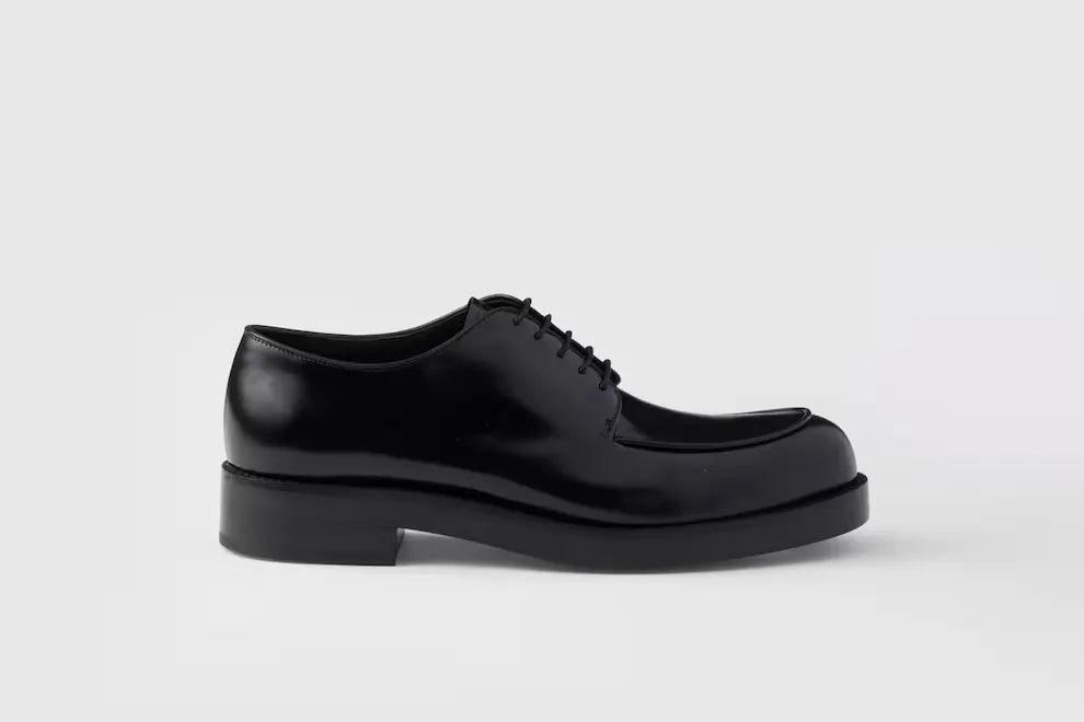 Prada Brushed Leather Derby Shoes