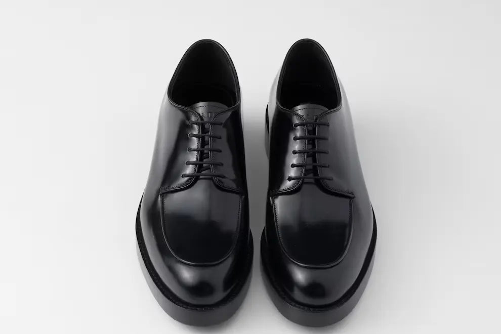 Prada Brushed Leather Derby Shoes