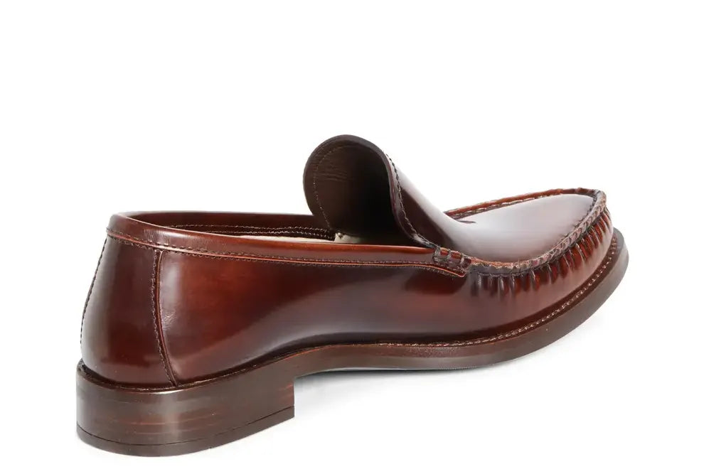Prada Moc Toe Leather Loafer
