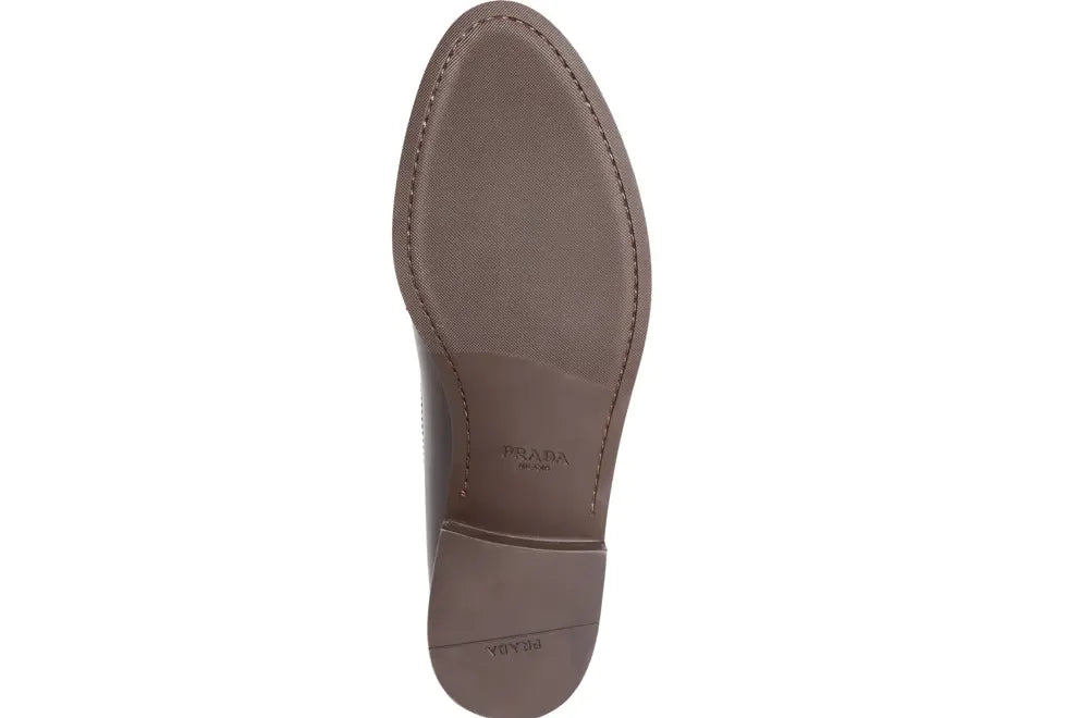 Prada Moc Toe Leather Loafer