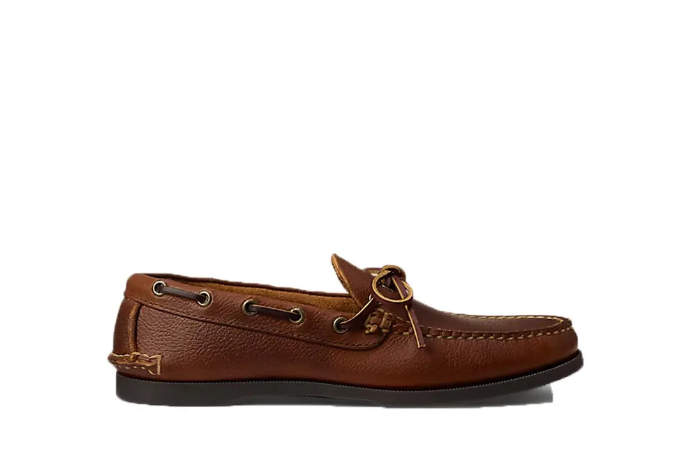 Ralph Lauren Men's Iver Leather Moc Boat Shoe