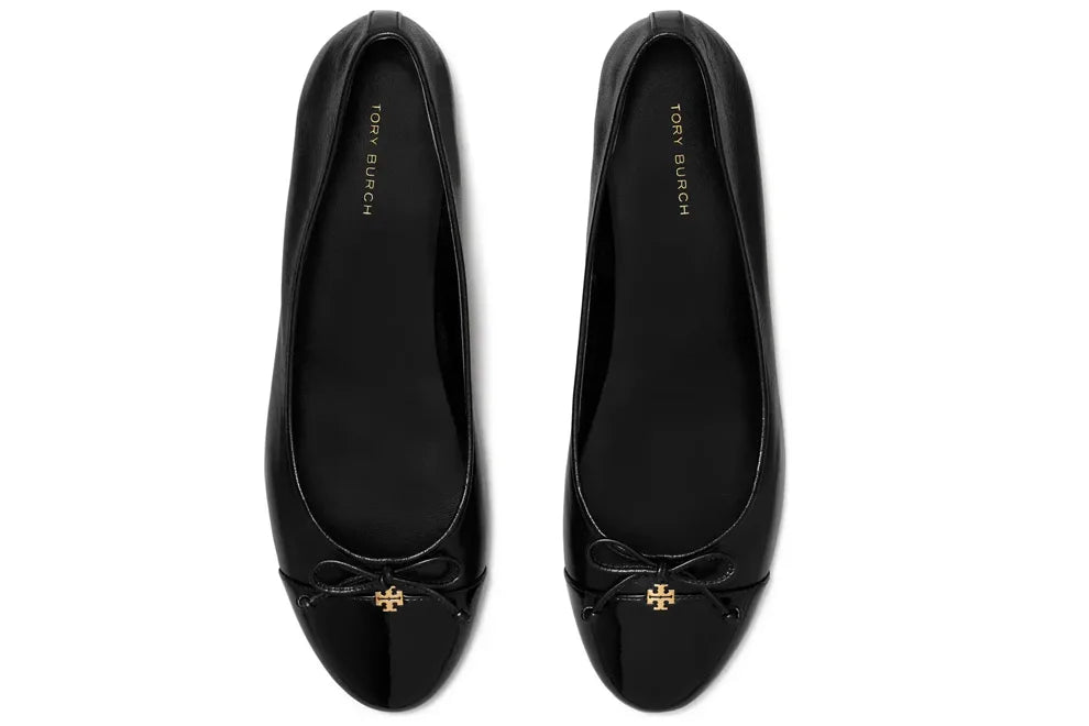 Womens Tory Burch Cap Toe Ballet Flats