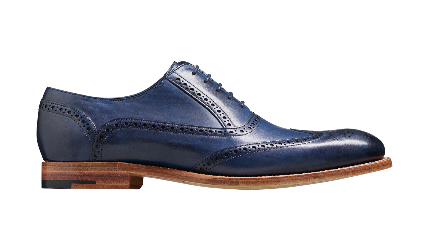 Valiant - Navy Hand Painted Brogue