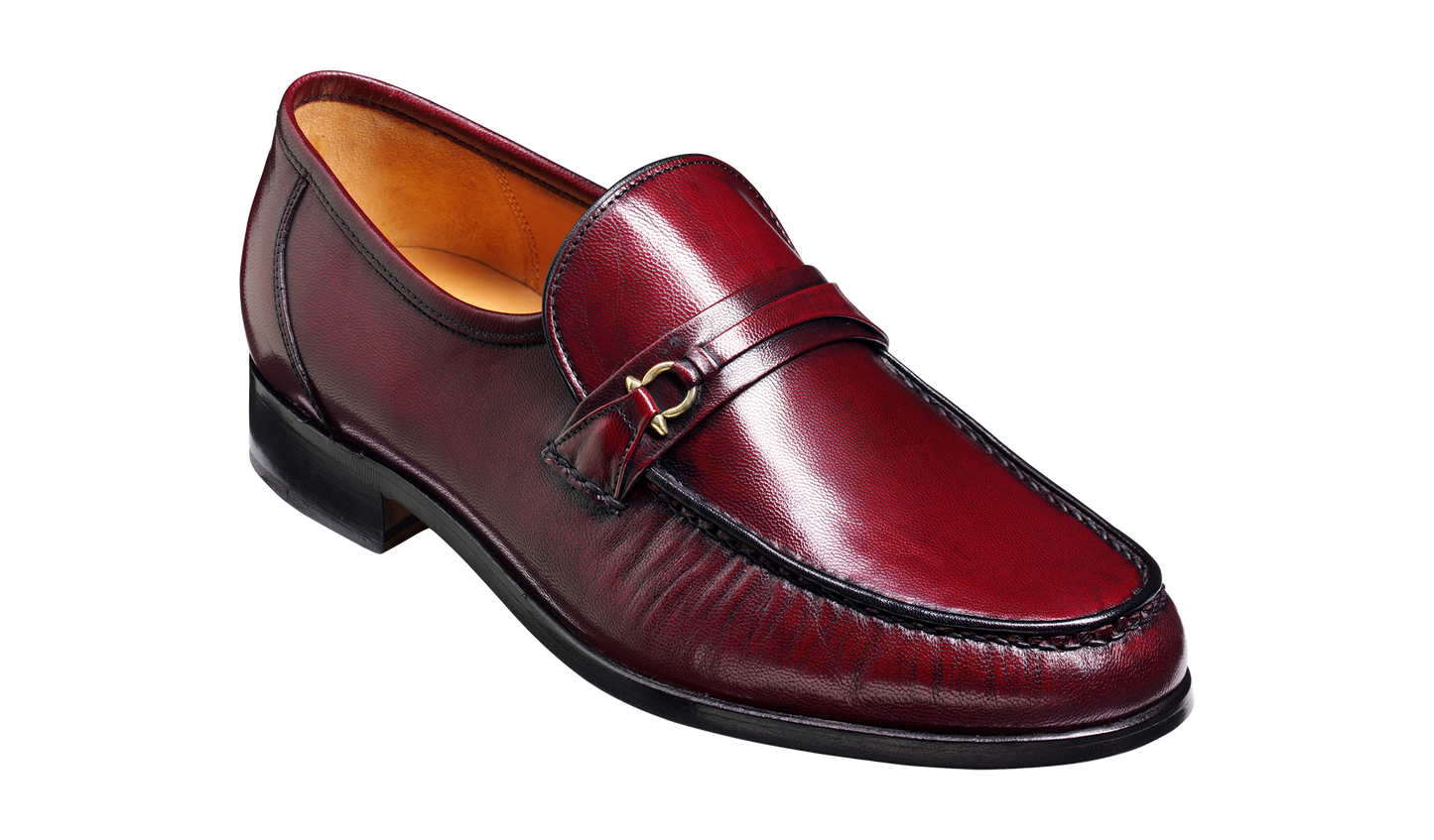 Wade - Burgundy Kid Loafer