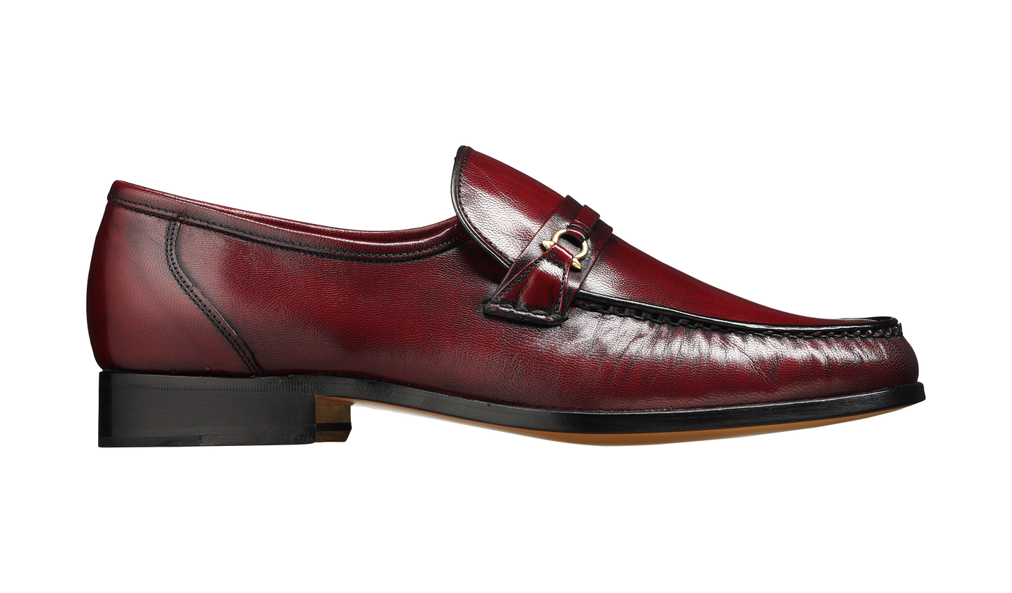 Wade - Burgundy Kid Loafer