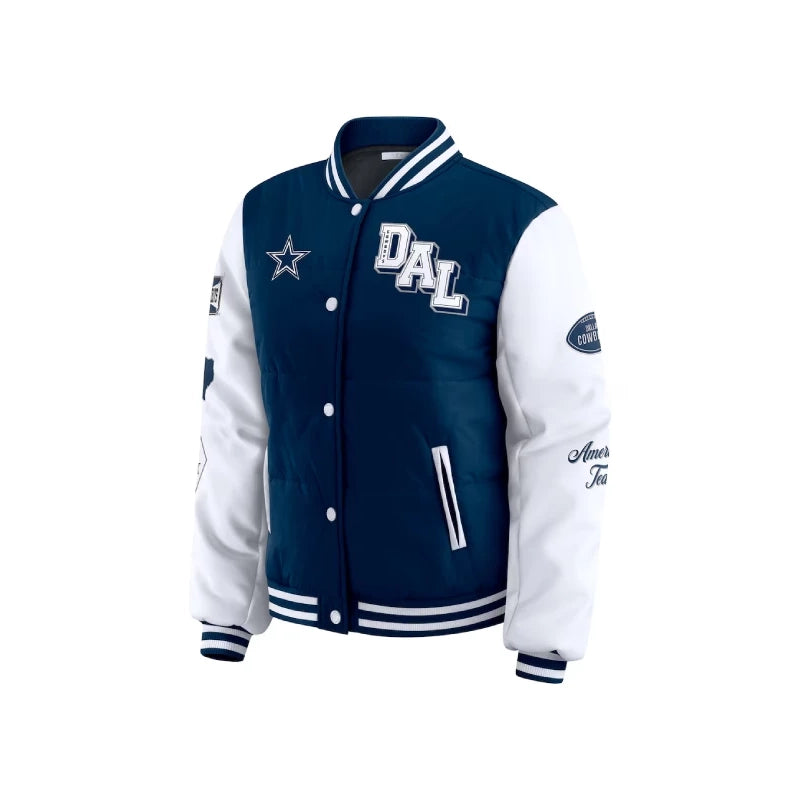 Erin Andrews Dallas Cowboys Varsity Puffer Jacket