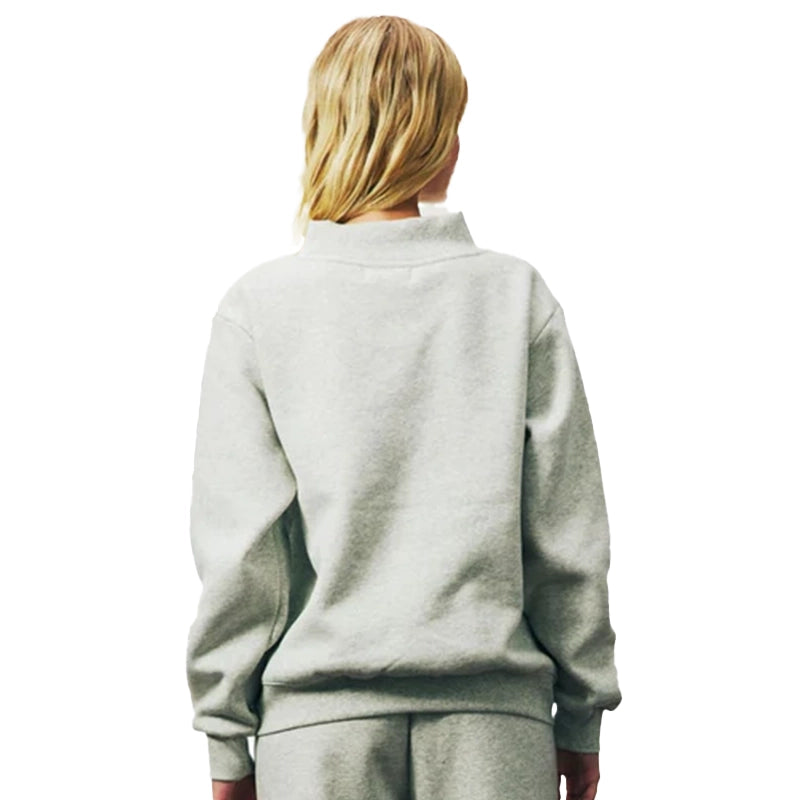 Parke Holiday Varsity Mockneck Grey Sweatshirt