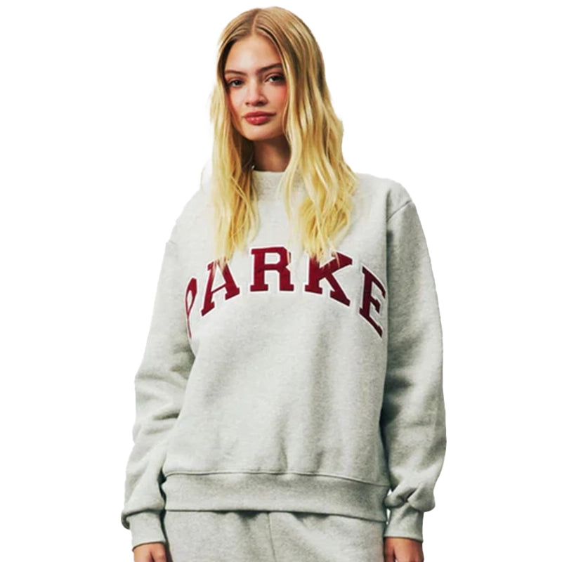 Parke Holiday Varsity Mockneck Grey Sweatshirt