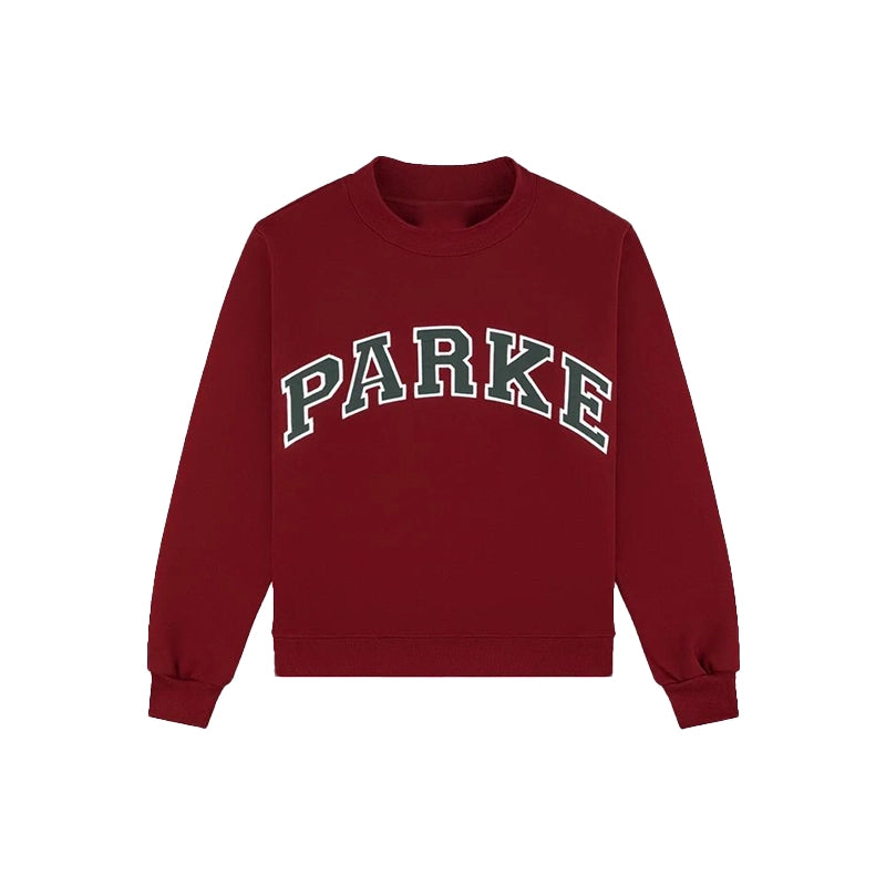 Parke Holiday Varsity Mockneck Maroon Sweatshirt