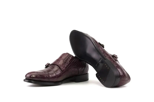 Amiri Alligator Double Monk Shoe