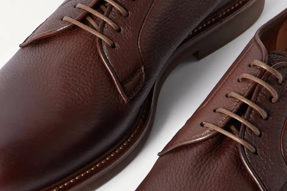 BRUNELLO CUCINELLI Full-Grain Leather Derby Shoes