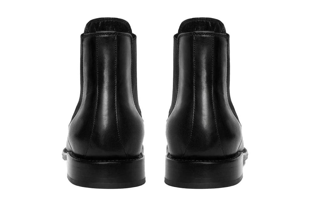 Black Leather Chelsea Boots