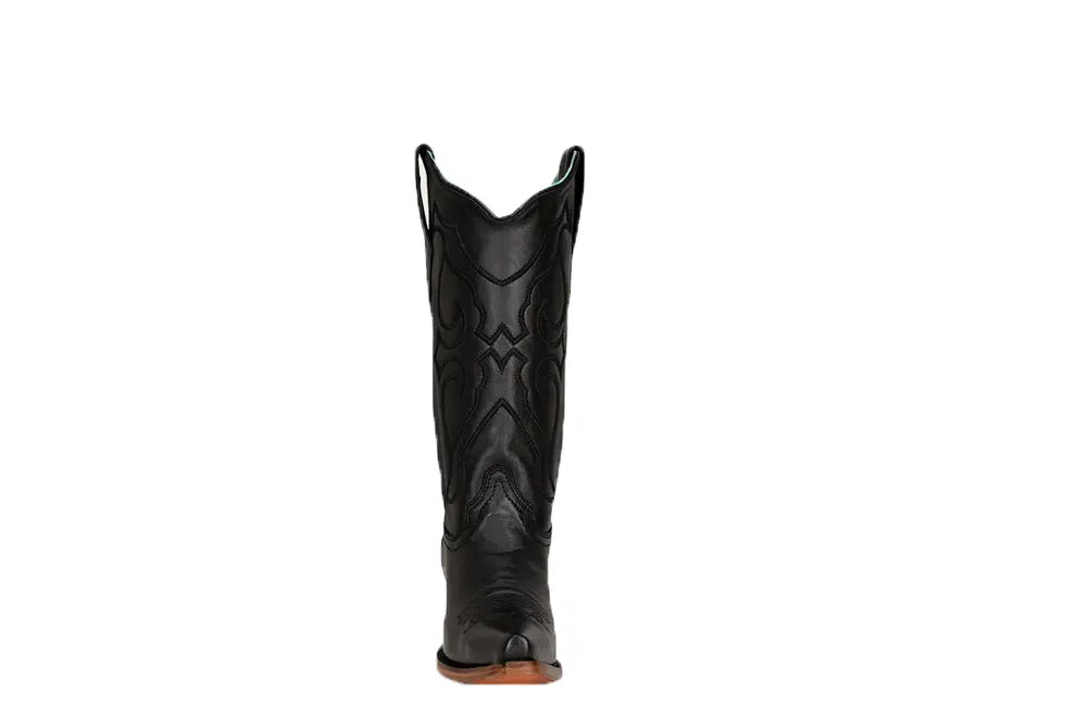 Black Leather Cowboy Boots