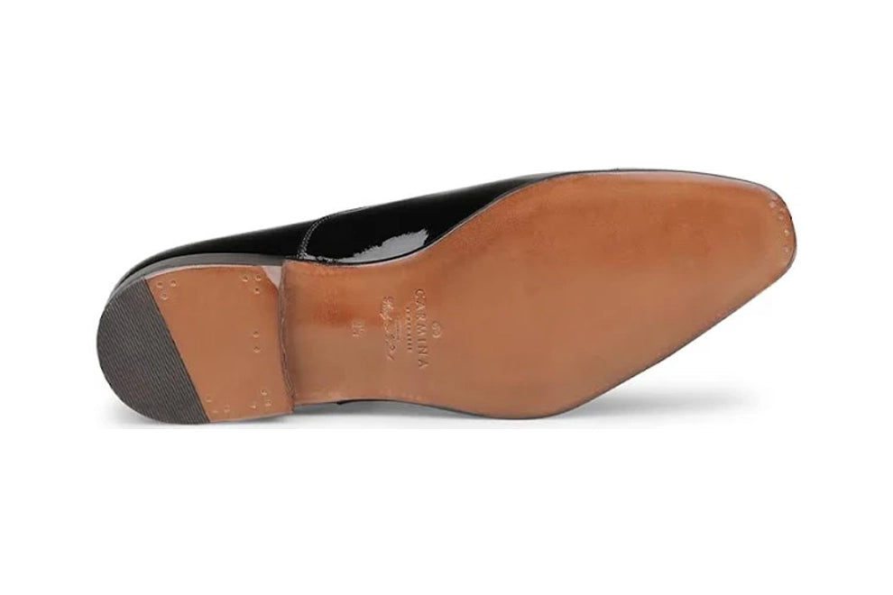 Carmina Black Rain Patent Leather Oxford Shoes