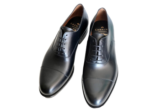 Carmina Shoemaker Black Oxford Captoe