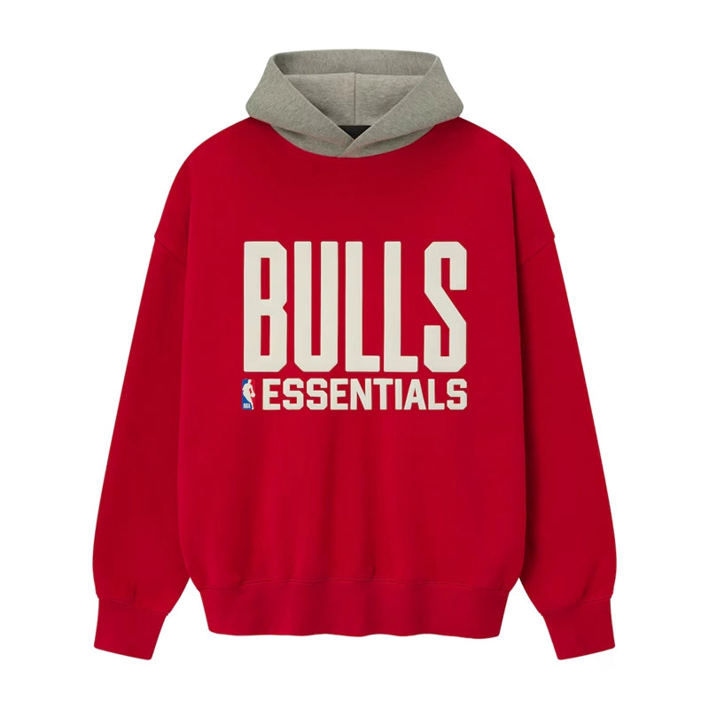 Chicago Bulls Fear of God x NBA Red 90’s Hoodie