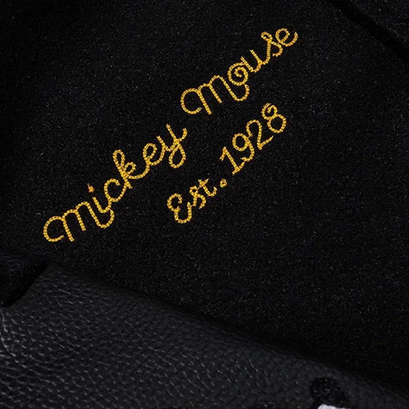 Disney Shoe Palace Mickey and Friends Icon Black Varsity Jacket