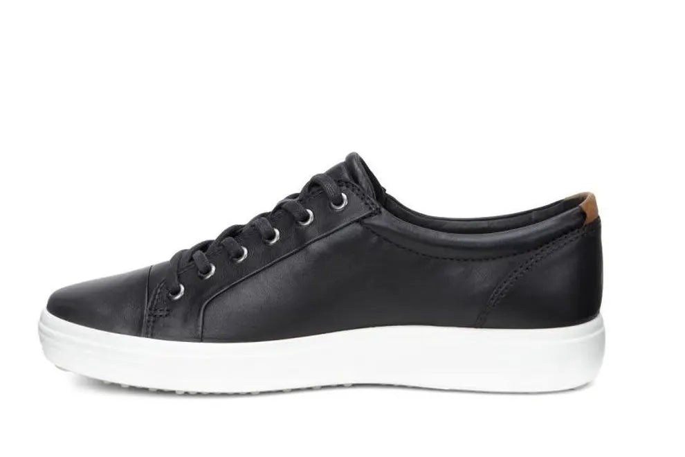 Ecco Soft 7 M Sneaker Lace Up Black Droid Leather