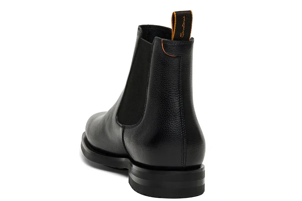 Santoni Enver Chelsea Black Boot