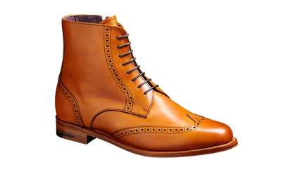 Faye Lace-Up Boots – Brown Cedar Calf Leather