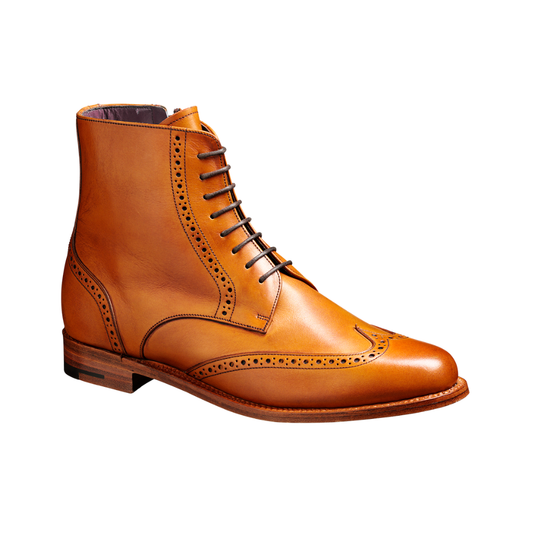 Faye Lace-Up Boots – Brown Cedar Calf Leather