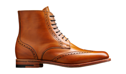 Faye Lace-Up Boots – Brown Cedar Calf Leather