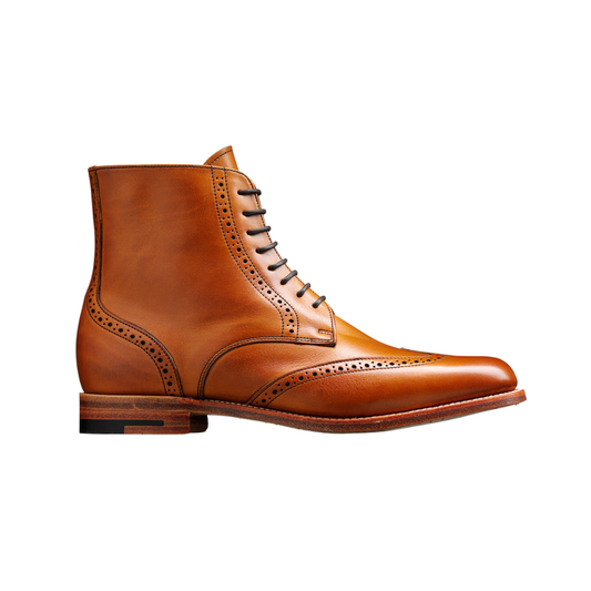 Faye Lace-Up Boots – Brown Cedar Calf Leather