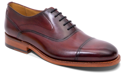 Men’s Cherwell Oxford Shoes – Hand-Brushed Burgundy Leather